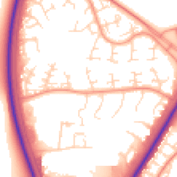 Daytime road noise heatmap for NN18 9BX