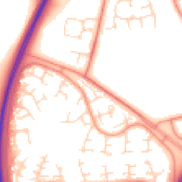 Daytime road noise heatmap for NN18 9EA