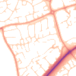 Daytime road noise heatmap for NN18 9FG