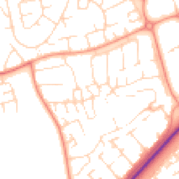 Daytime road noise heatmap for NN18 9FH
