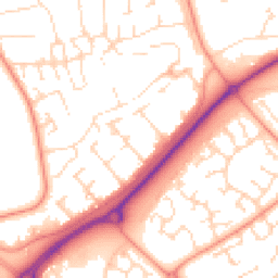 Daytime road noise heatmap for NN18 9JG