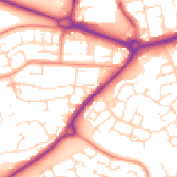 Daytime road noise heatmap for NN18 9LZ