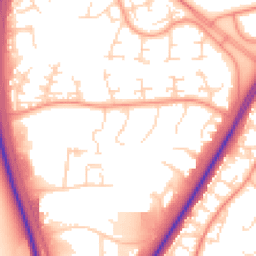 Daytime road noise heatmap for NN18 9PA