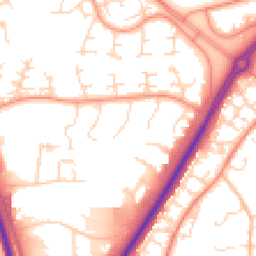 Daytime road noise heatmap for NN18 9PD