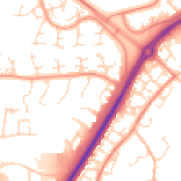 Daytime road noise heatmap for NN18 9PF