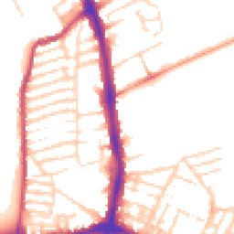 Daytime road noise heatmap for NN2 6AA