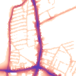 Daytime road noise heatmap for NN2 6AH
