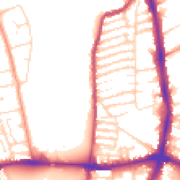 Daytime road noise heatmap for NN2 6BN