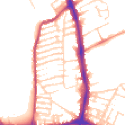 Daytime road noise heatmap for NN2 6BU