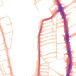 Daytime road noise heatmap for NN2 6DA