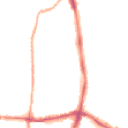 Night-time road noise heatmap for NN2 6DB