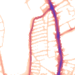 Daytime road noise heatmap for NN2 6DE