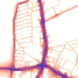 Daytime road noise heatmap for NN2 6DS