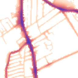 Daytime road noise heatmap for NN2 6ED