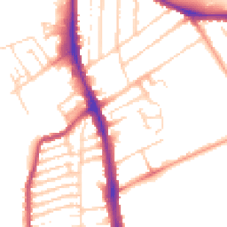 Daytime road noise heatmap for NN2 6EG