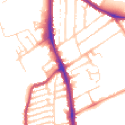Daytime road noise heatmap for NN2 6LL