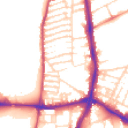 Daytime road noise heatmap for NN2 6LQ