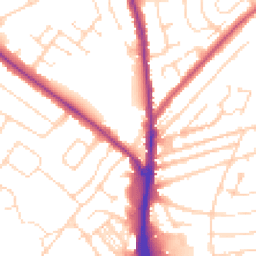 Daytime road noise heatmap for NN2 6PE