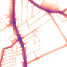Daytime road noise heatmap for NN2 6RN