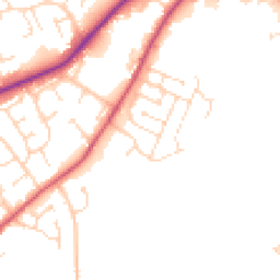 Daytime road noise heatmap for NN2 7FL