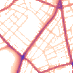 Daytime road noise heatmap for NN2 7HL
