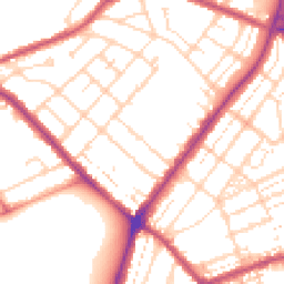 Daytime road noise heatmap for NN2 7JE