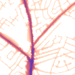Daytime road noise heatmap for NN2 7SW