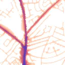 Daytime road noise heatmap for NN2 7SY