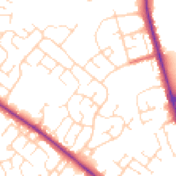 Daytime road noise heatmap for NN2 8DA