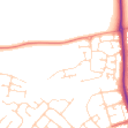 Daytime road noise heatmap for NN2 8ES