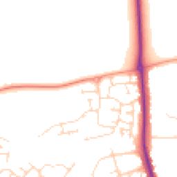 Daytime road noise heatmap for NN2 8EX