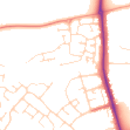 Daytime road noise heatmap for NN2 8FQ