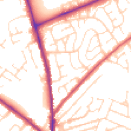 Daytime road noise heatmap for NN2 8JG