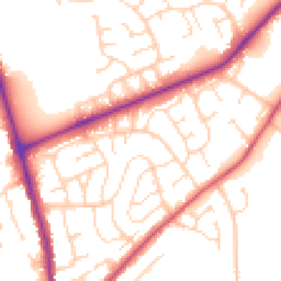 Daytime road noise heatmap for NN2 8LQ