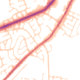 Daytime road noise heatmap for NN2 8NS