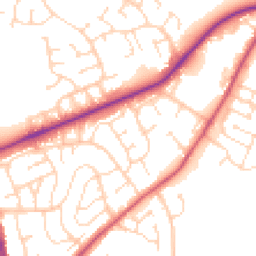 Daytime road noise heatmap for NN2 8NW