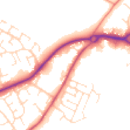 Daytime road noise heatmap for NN2 8XH