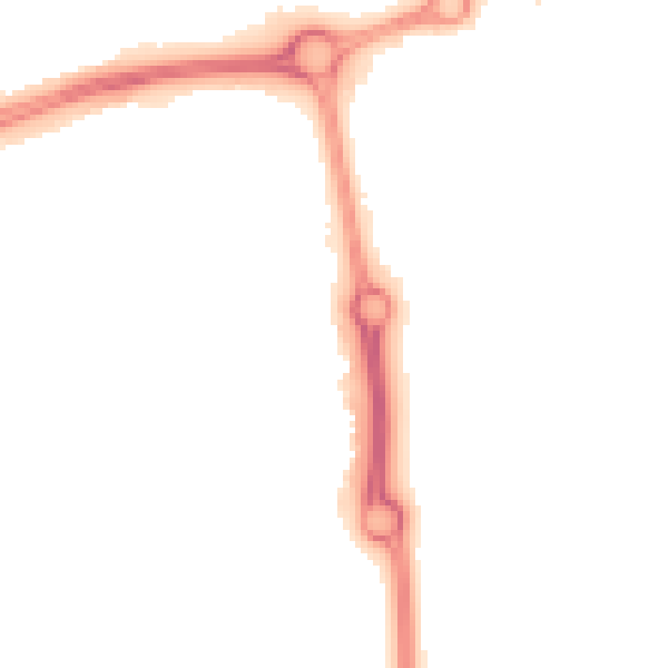 Night-time road noise heatmap for NN5 4AB
