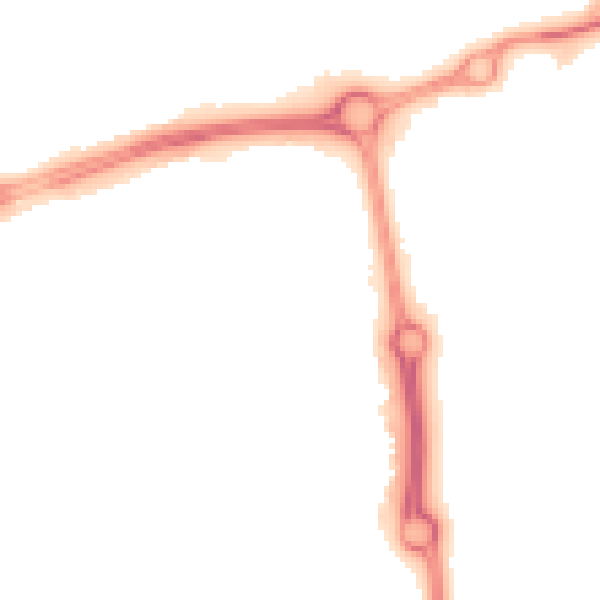 Night-time road noise heatmap for NN5 4AF