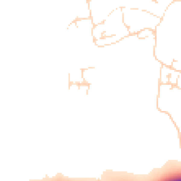 Daytime road noise heatmap for NN5 4AT