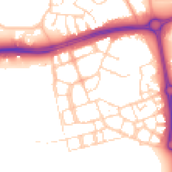 Daytime road noise heatmap for NN5 4AX