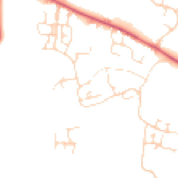 Daytime road noise heatmap for NN5 4BD