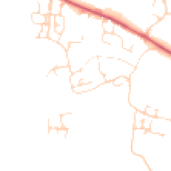 Daytime road noise heatmap for NN5 4BE