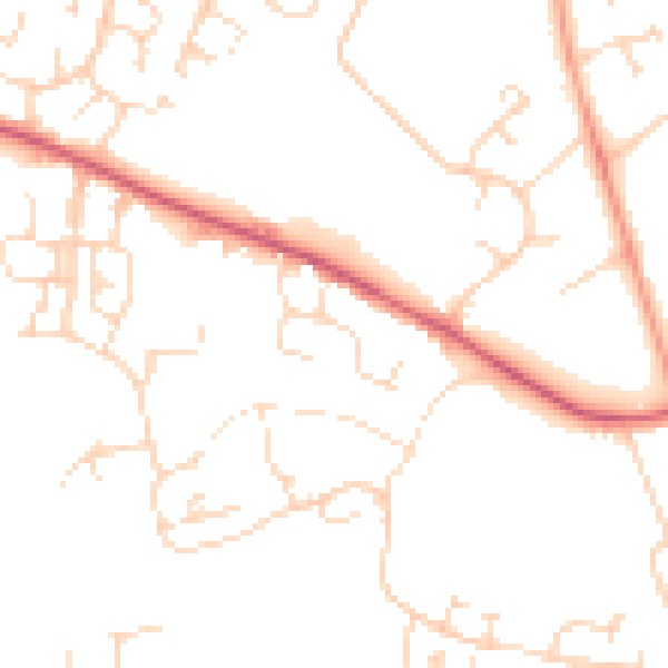 Daytime road noise heatmap for NN5 4BG