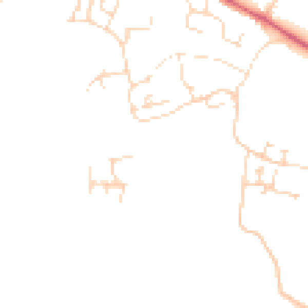 Daytime road noise heatmap for NN5 4BN