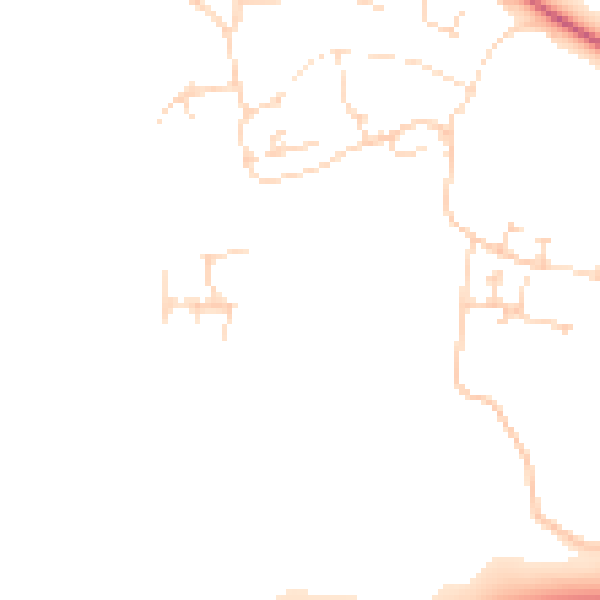 Daytime road noise heatmap for NN5 4BQ