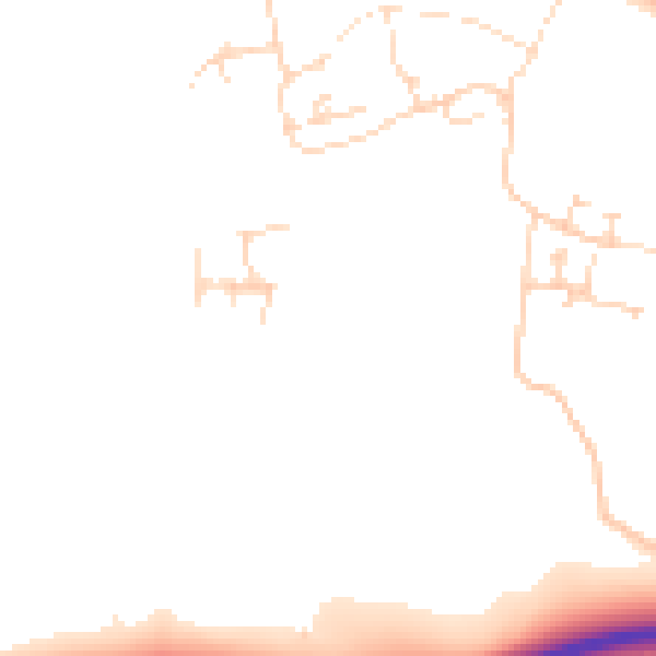 Daytime road noise heatmap for NN5 4BT