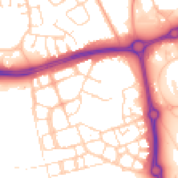 Daytime road noise heatmap for NN5 4DA