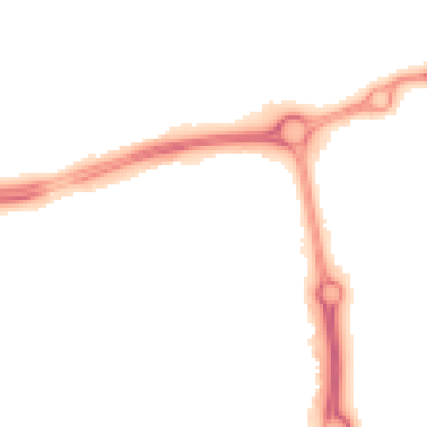 Night-time road noise heatmap for NN5 4DB
