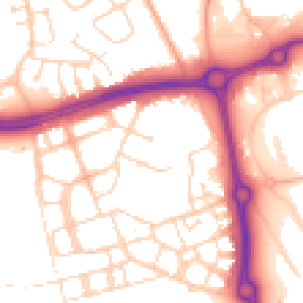 Daytime road noise heatmap for NN5 4DE